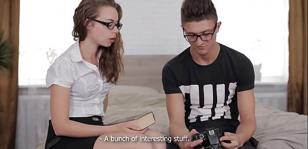  She Is Nerdy - Nerdy redtube photo-lover xvideos gets teen-porn fucked cum-shot